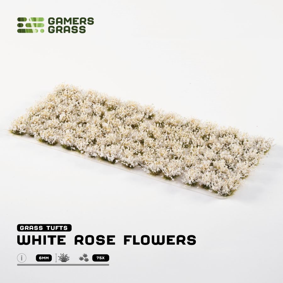 Gamers Grass: White Rose Flowers