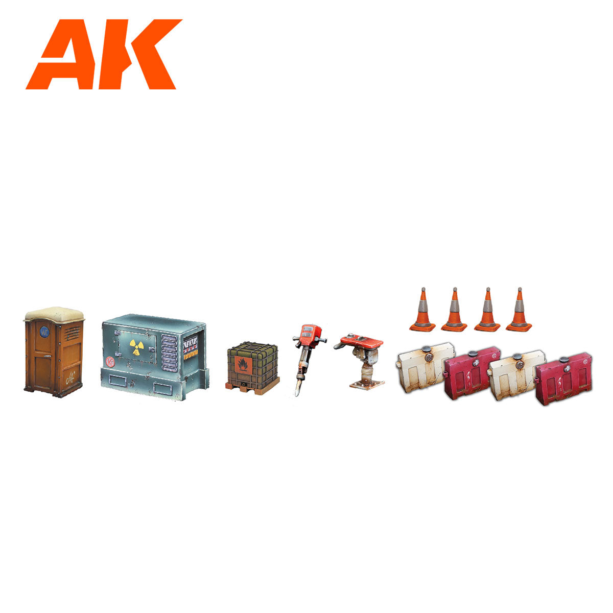 AK Scenography Wargame Set: Construction Accessories (30-35mm)