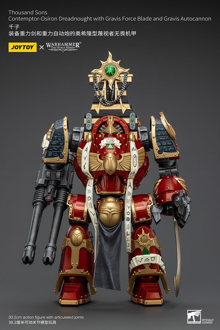 Joytoy: Thousand Sons Contemptor-Osiron Dreadnought with Gravis Force Blade and Gravis Autocannon