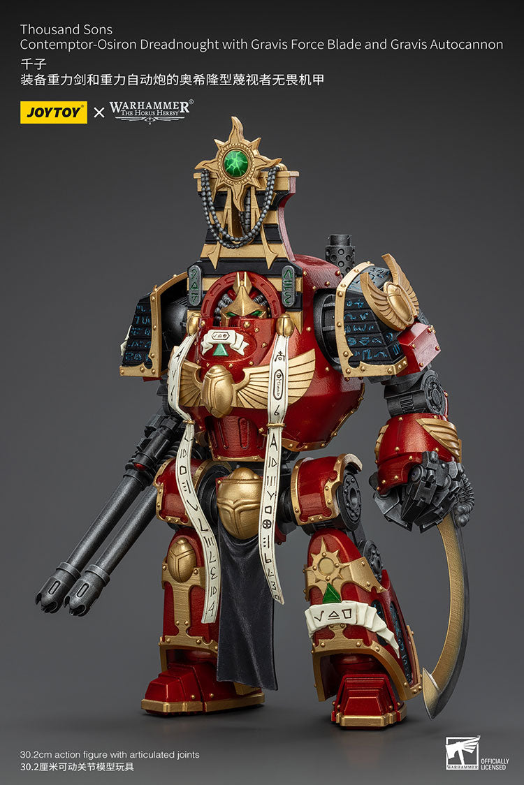 Joytoy: Thousand Sons Contemptor-Osiron Dreadnought with Gravis Force Blade and Gravis Autocannon