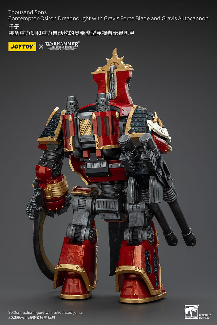 Joytoy: Thousand Sons Contemptor-Osiron Dreadnought with Gravis Force Blade and Gravis Autocannon