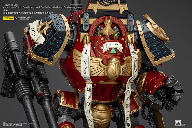 Joytoy: Thousand Sons Contemptor-Osiron Dreadnought with Gravis Force Blade and Gravis Autocannon