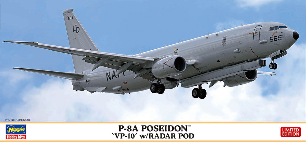 Hasegawa 1:200 P-8A Poseidon "VP-10" w/Radar Pod