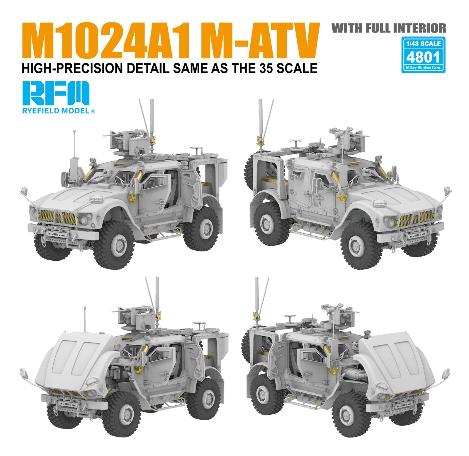 RFM: 1/48 M1240A1 M-ATV MRAP All Terrain Vehicle w/Full Interior