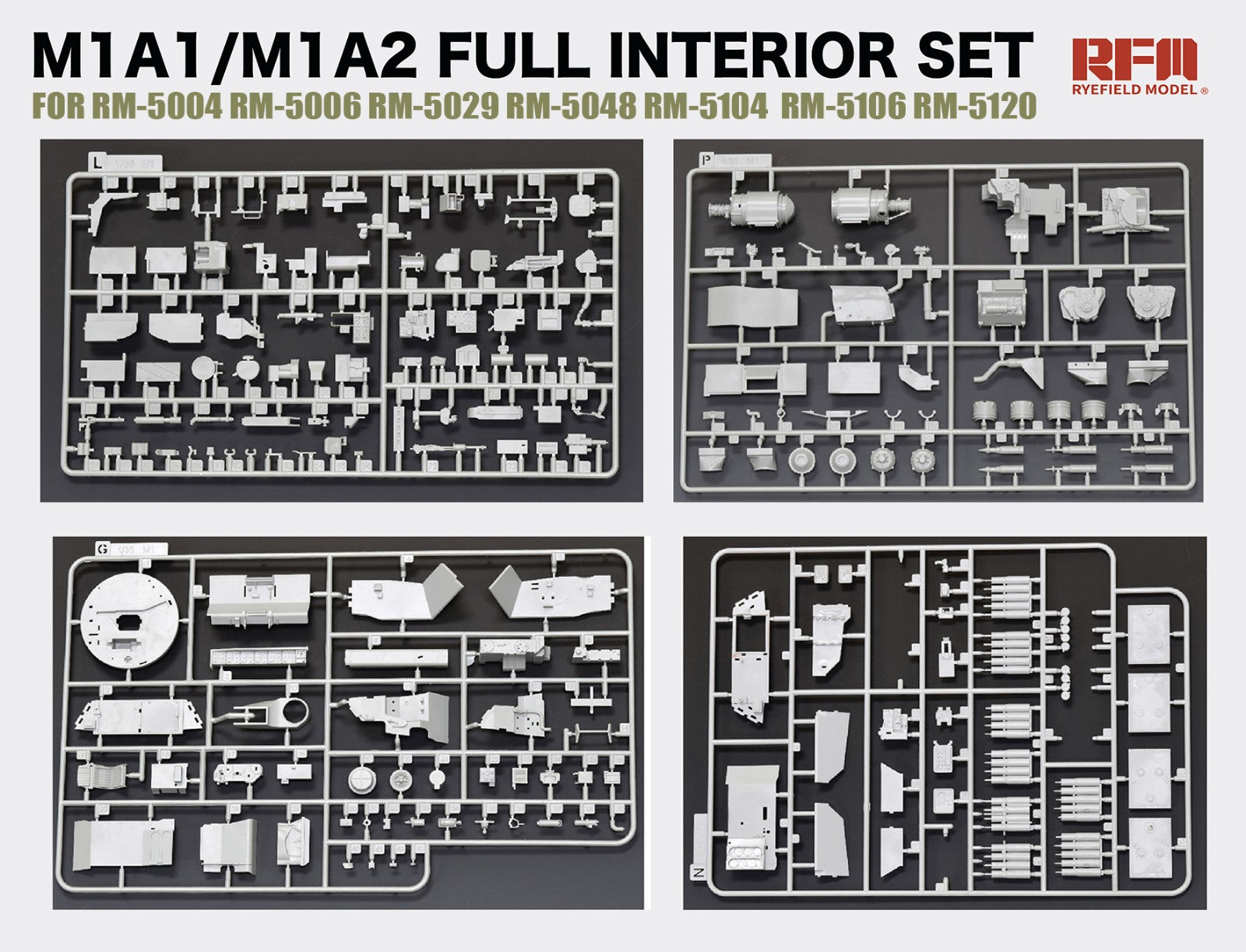 RFM: 1/35 M1A1/M1A2 Full Interior Set (without Tank Kit)