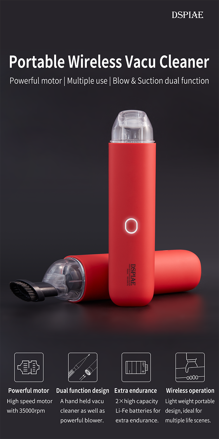 DSPIAE: Portable Wireless Vacuum Cleaner