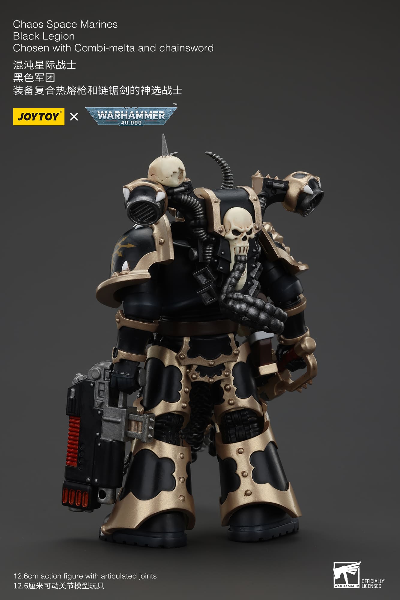 Joytoy: Chaos Space Marines Black Legion Chosen with Combi-melta and Chainsword