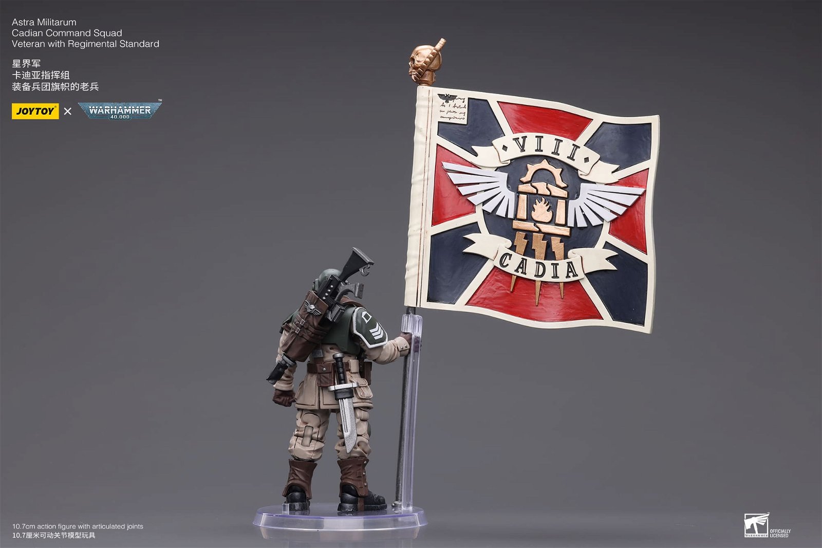Joytoy: Astra Militarum Cadian Command Squad Veteran with Regimental Standard