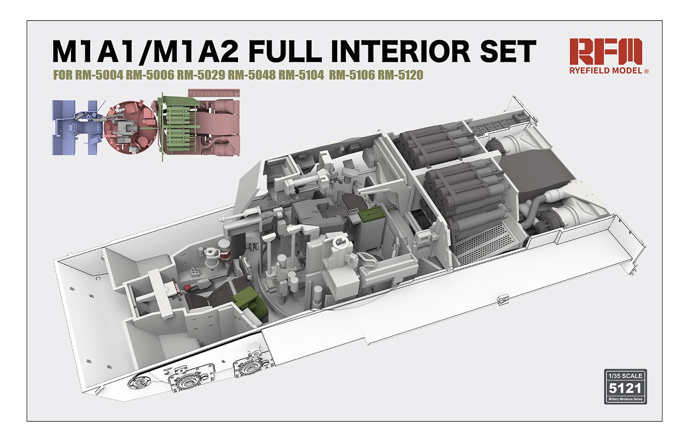 RFM: 1/35 M1A1/M1A2 Full Interior Set (without Tank Kit)