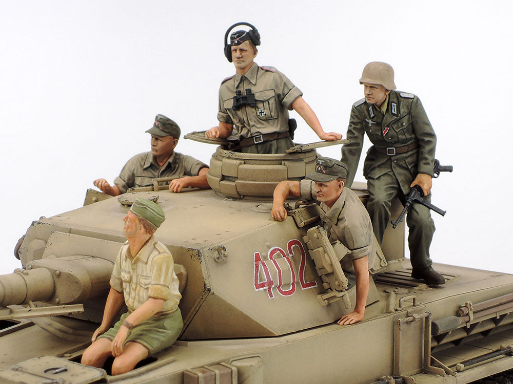 Tamiya: 1/35 German Tank Panzerkampfwagen IV Ausf.F & Motorcycle Set "North Africa"