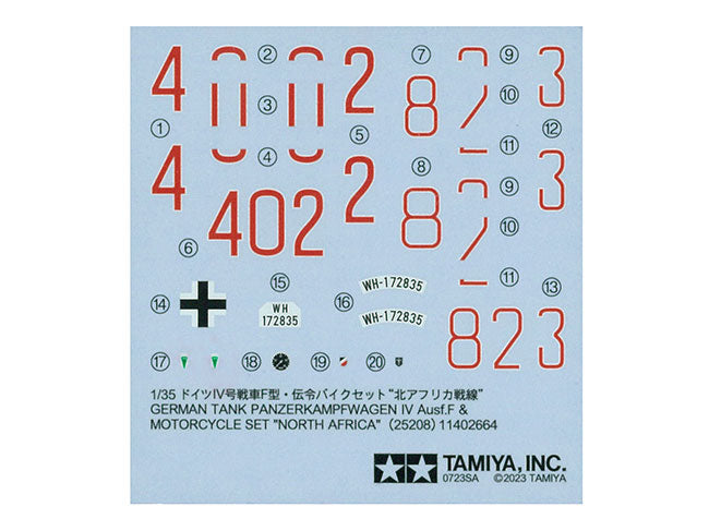 Tamiya: 1/35 German Tank Panzerkampfwagen IV Ausf.F & Motorcycle Set "North Africa"