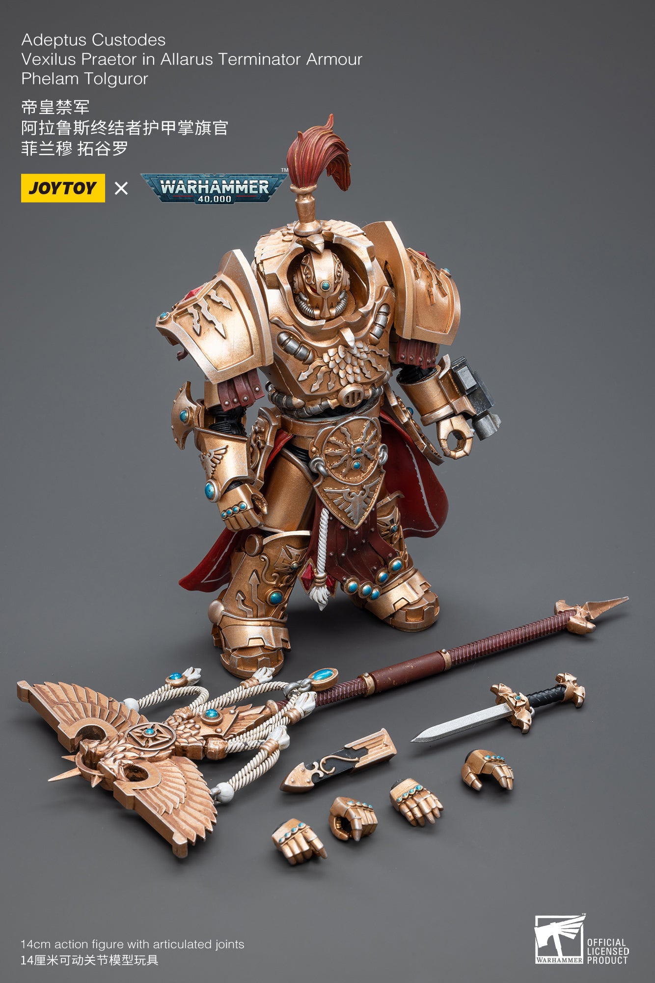 Joytoy: Adeptus Custodes Vexilus Praetor in Allarus Terminator Armour, Phelam Tolguror