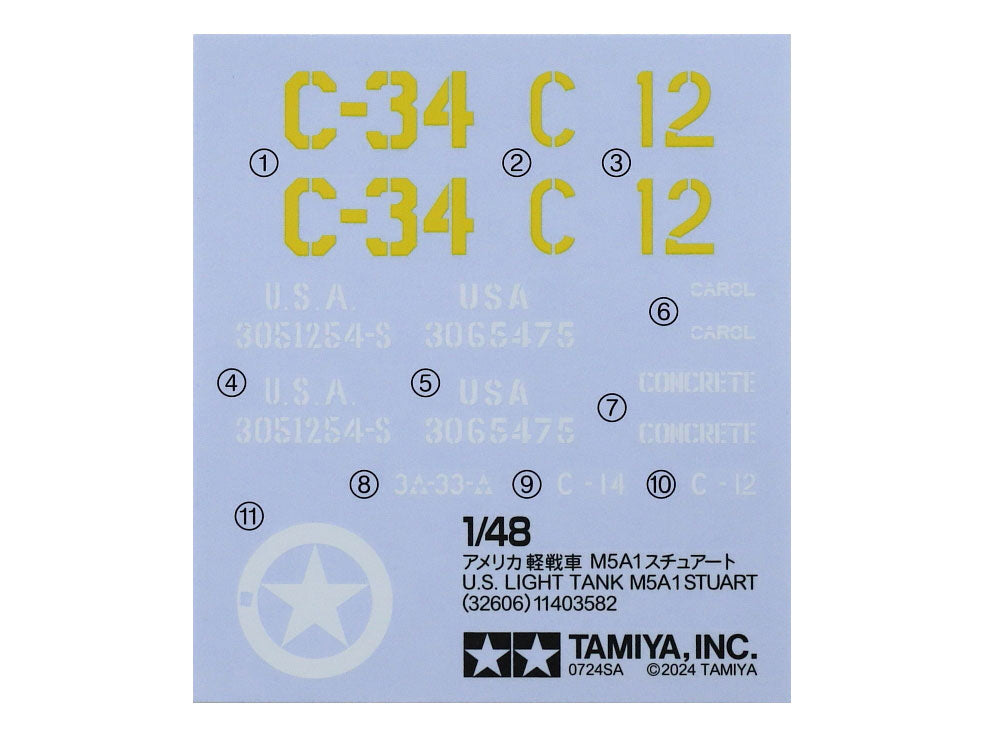 Tamiya: 1/48 US Light Tank M5A1 Stuart