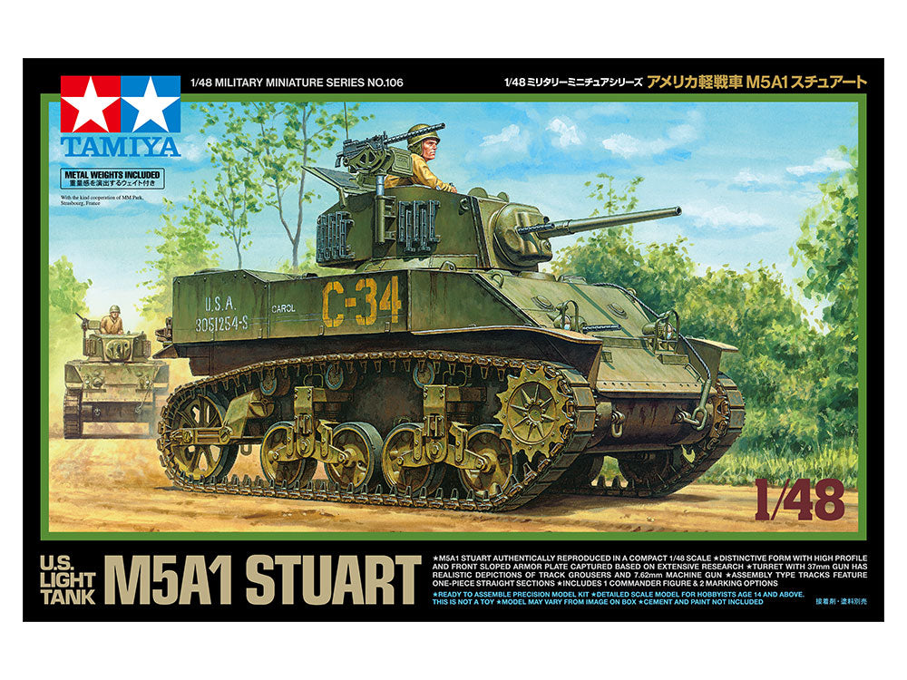 Tamiya: 1/48 US Light Tank M5A1 Stuart