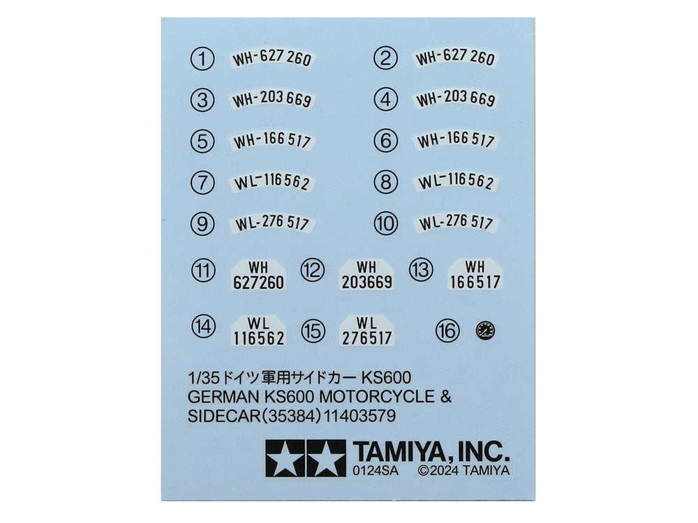 Tamiya: 1/35 German KS600 Motorcycle & Sidecar