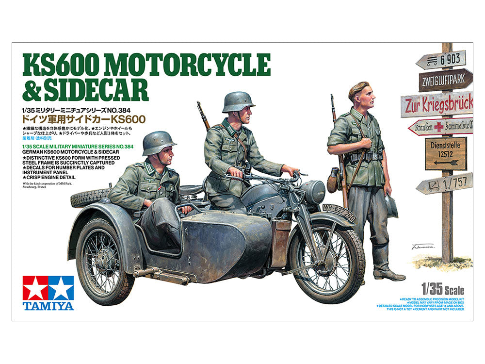 Tamiya: 1/35 German KS600 Motorcycle & Sidecar