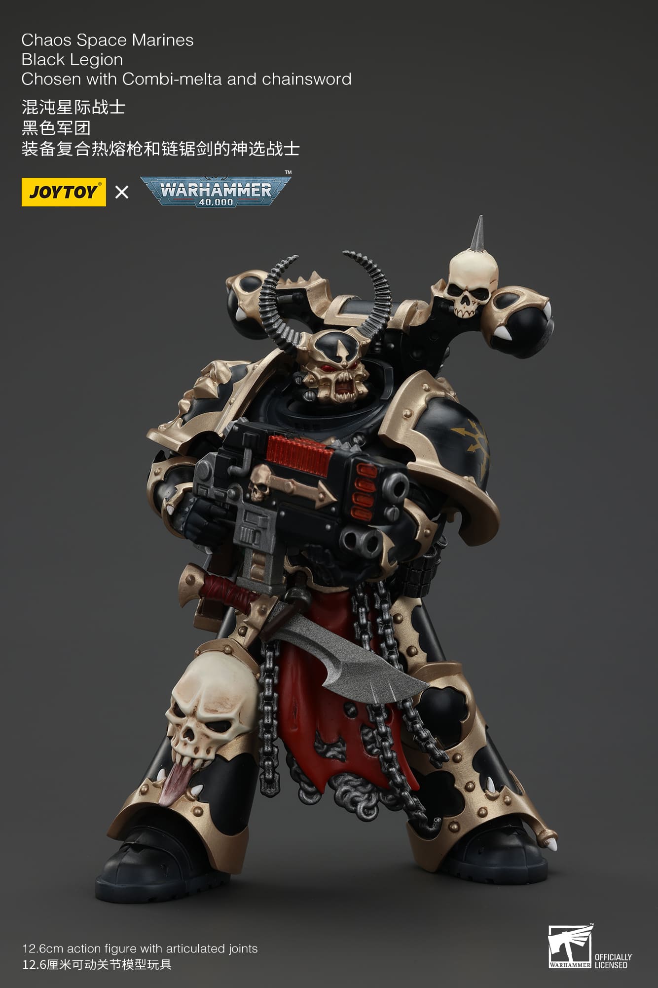 Joytoy: Chaos Space Marines Black Legion Chosen with Combi-melta and Chainsword