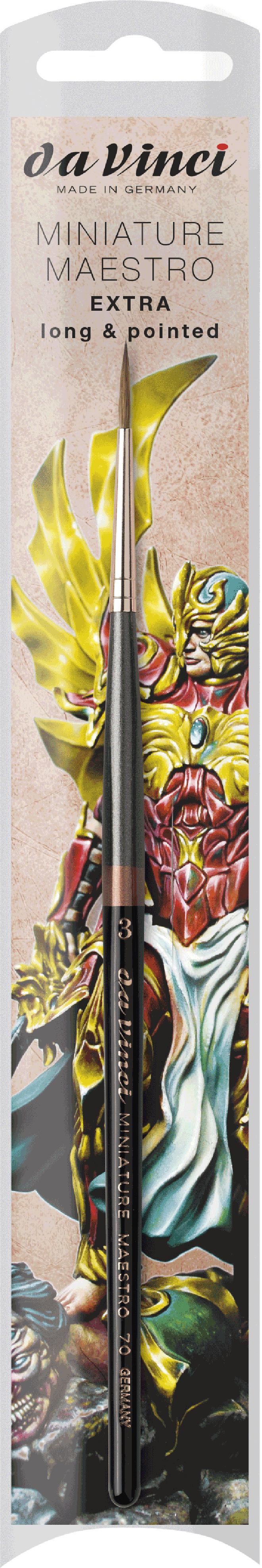 Da Vinci: Series 70 Miniature Maestro Kolinsky Brush - Extra Pointed, Long Handle