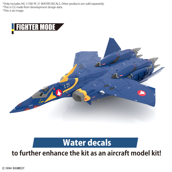 Bandai Macross: HG YF-21 (Macross Plus) Water Decals