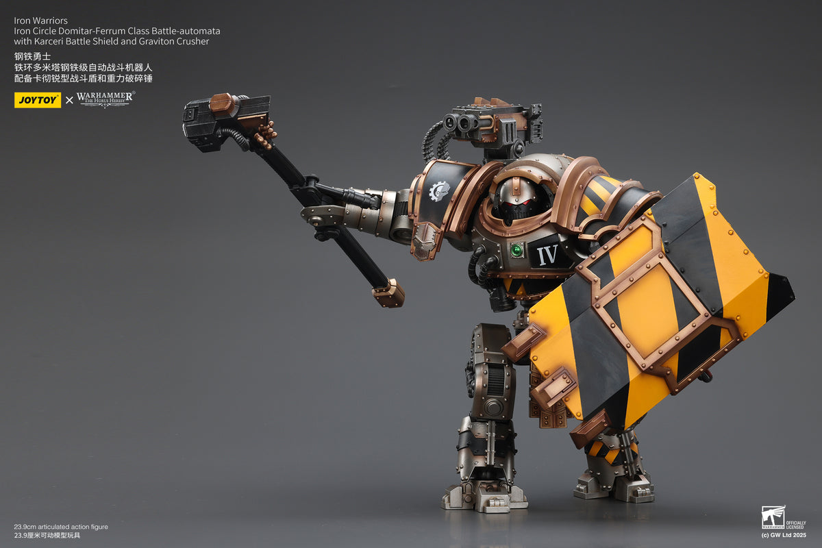 Joytoy: Iron Warriors Iron Circle Domitar-Ferrum Class Battle-automata with Karceri Battle Shield and Graviton Crusher
