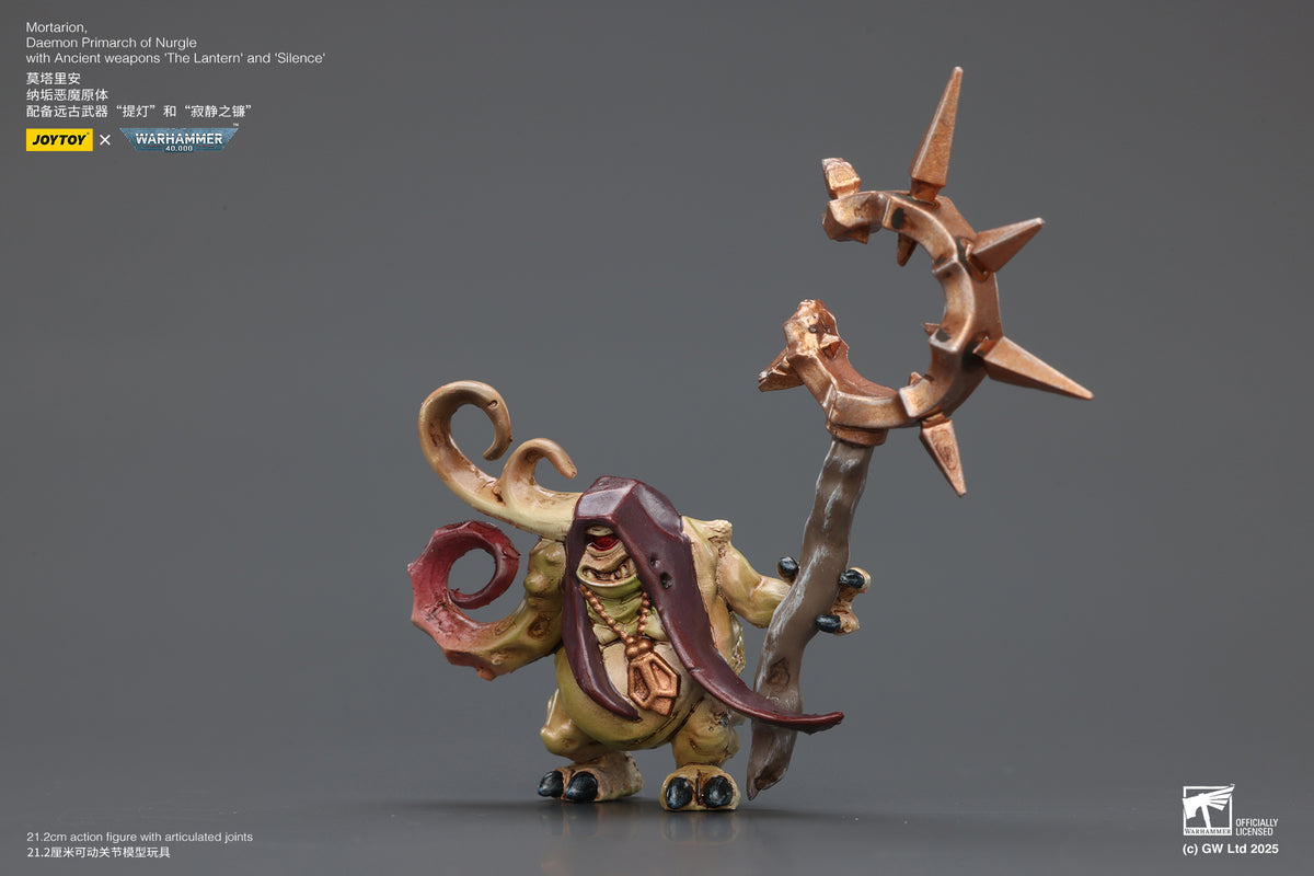 Joytoy: Death Guard Mortarion, Daemon Primarch of Nurgle with Ancient weapons ‘The Lantern' and ‘Silence'