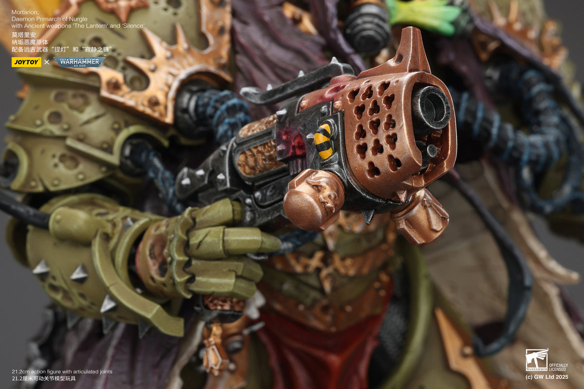 Joytoy: Death Guard Mortarion, Daemon Primarch of Nurgle with Ancient weapons ‘The Lantern' and ‘Silence'