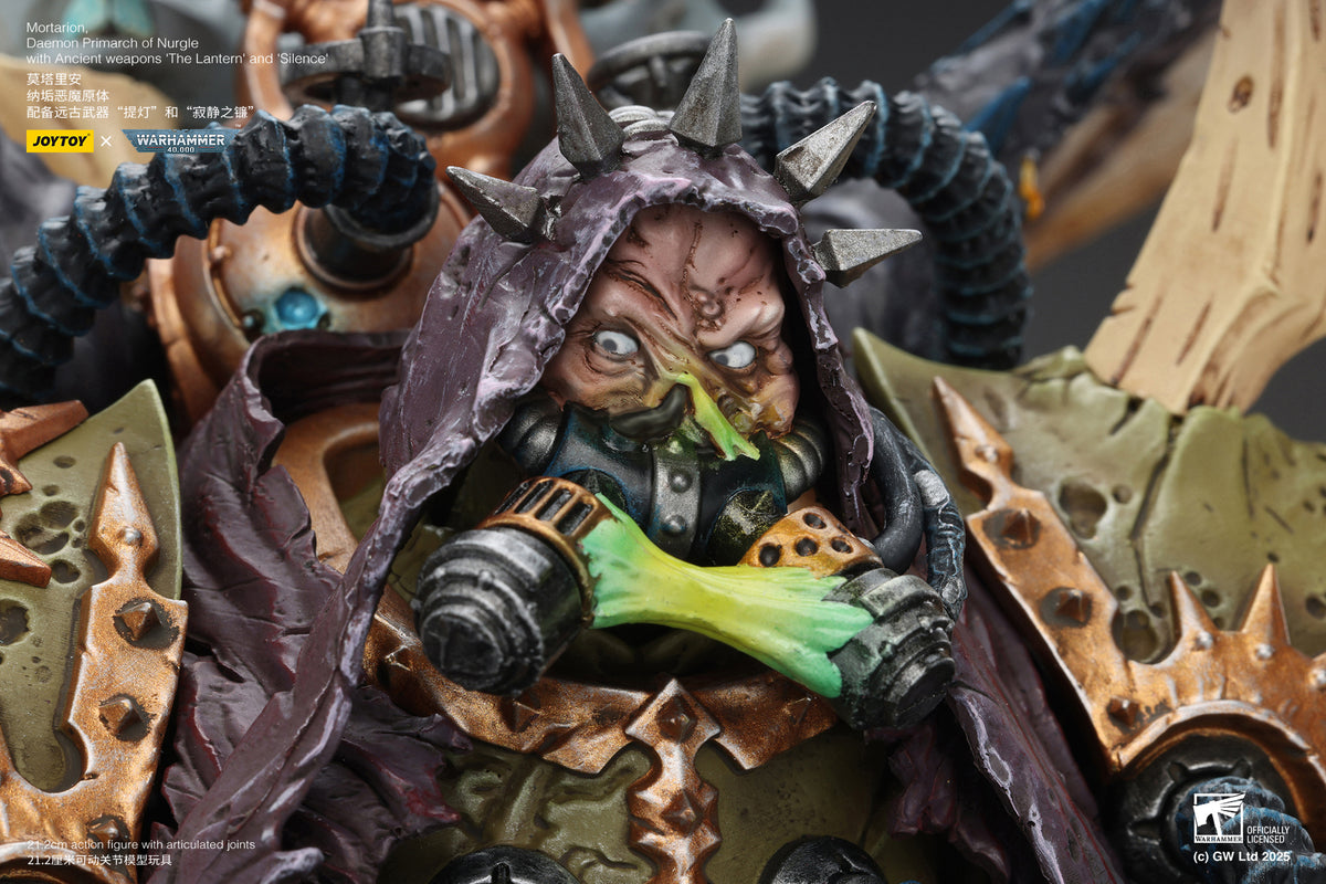 Joytoy: Death Guard Mortarion, Daemon Primarch of Nurgle with Ancient weapons ‘The Lantern' and ‘Silence'