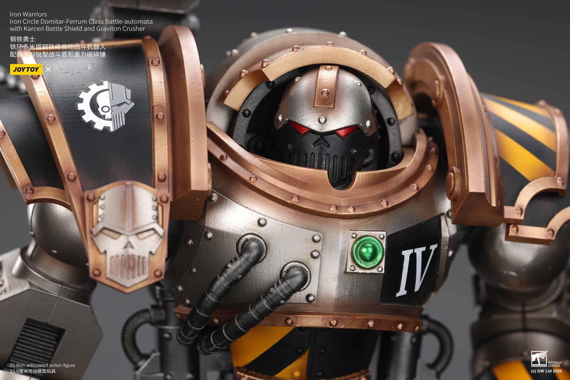 Joytoy: Iron Warriors Iron Circle Domitar-Ferrum Class Battle-automata with Karceri Battle Shield and Graviton Crusher