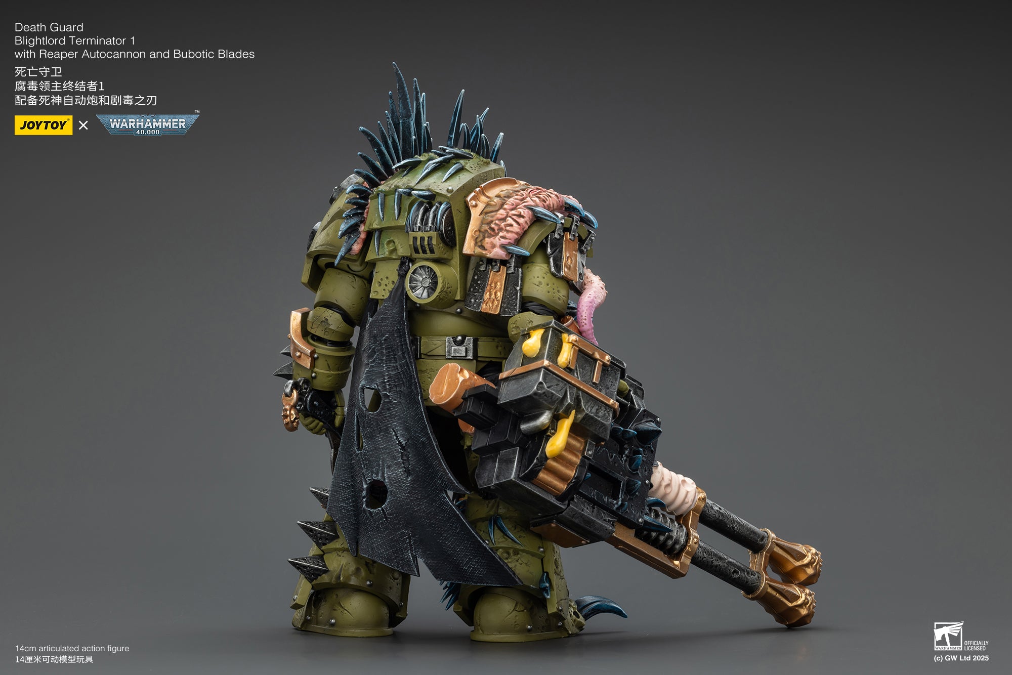 Joytoy: Death Guard Blightlord Terminator 1 with Reaper Autocannon and Bubotic Blades