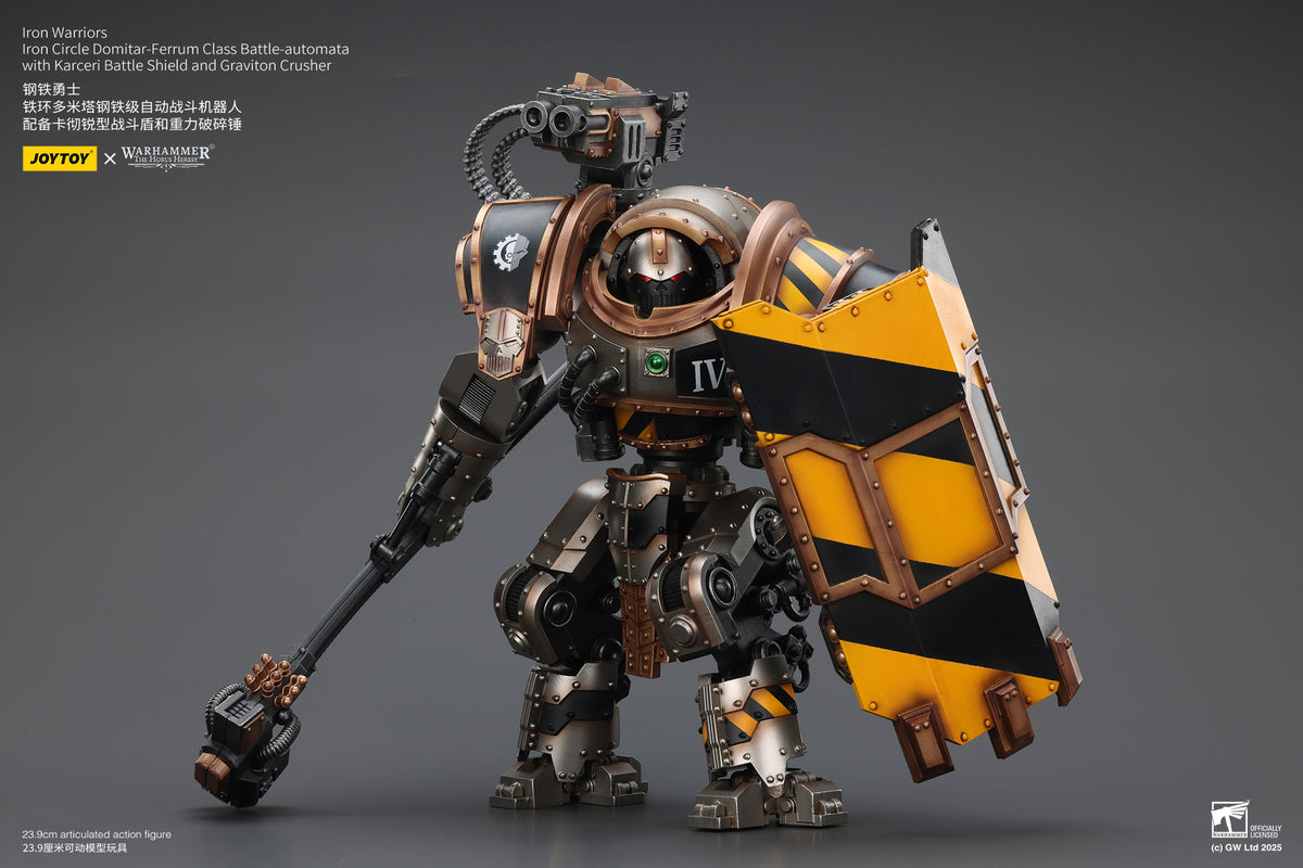 Joytoy: Iron Warriors Iron Circle Domitar-Ferrum Class Battle-automata with Karceri Battle Shield and Graviton Crusher