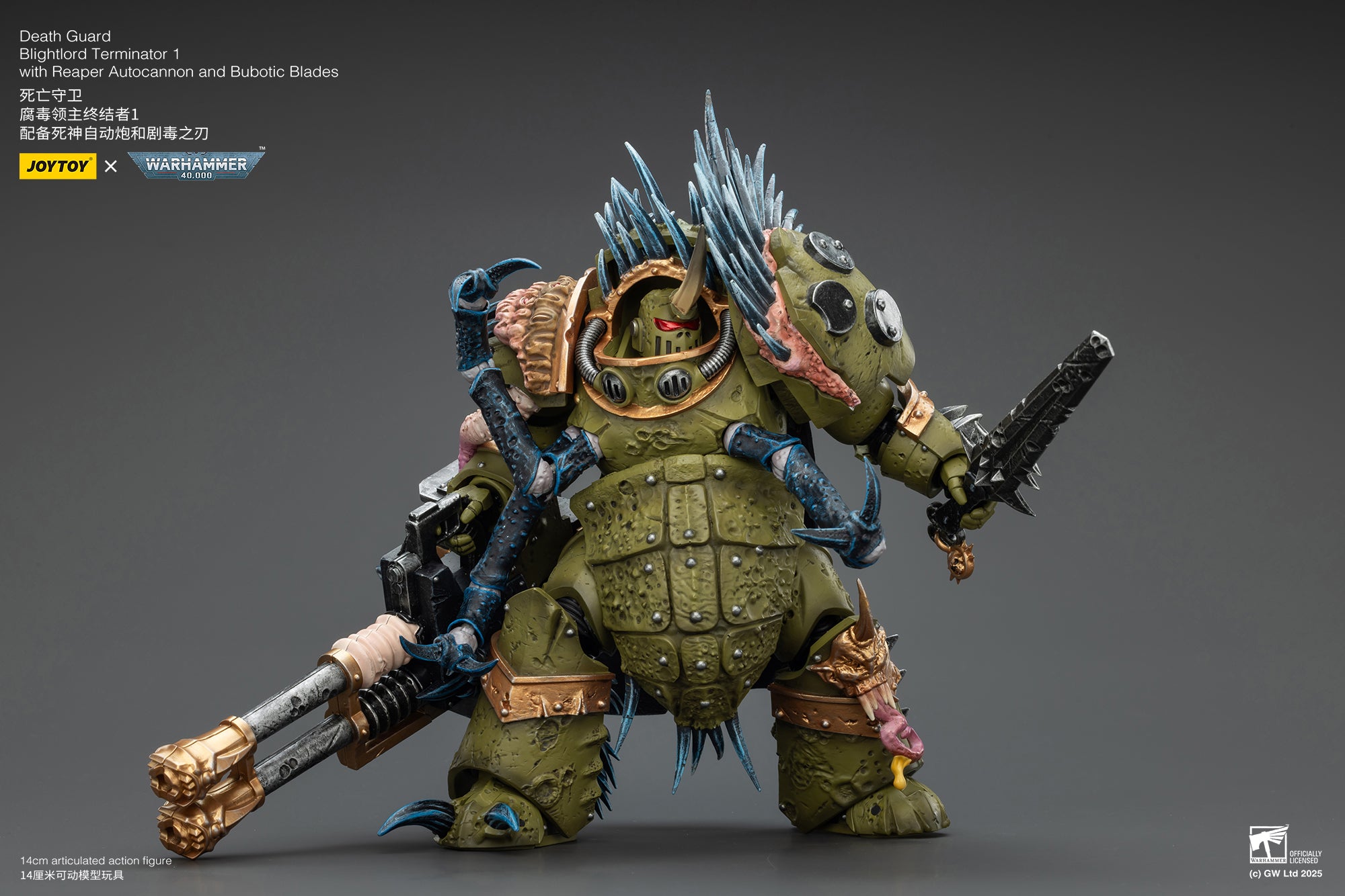 Joytoy: Death Guard Blightlord Terminator 1 with Reaper Autocannon and Bubotic Blades