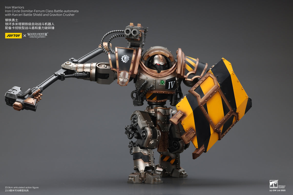 Joytoy: Iron Warriors Iron Circle Domitar-Ferrum Class Battle-automata with Karceri Battle Shield and Graviton Crusher