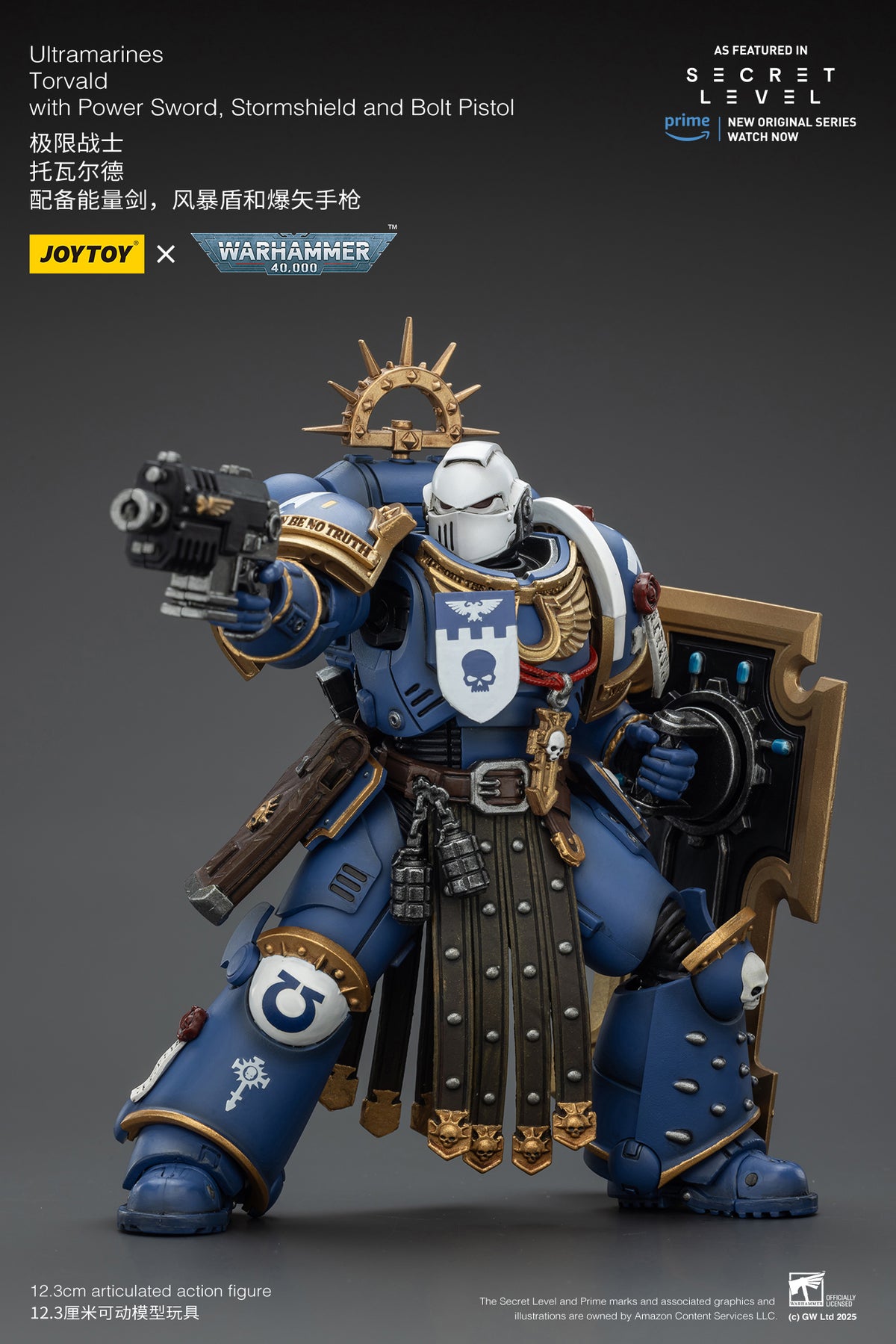 Joytoy: Ultramarines Torvald with Power Sword, Stormshield and Bolt Pistol