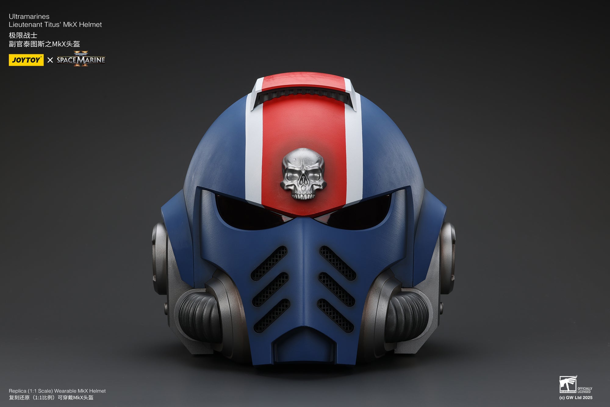 Joytoy: Ultramarines Lieutenant Titus' MKX Helmet & Display Stand