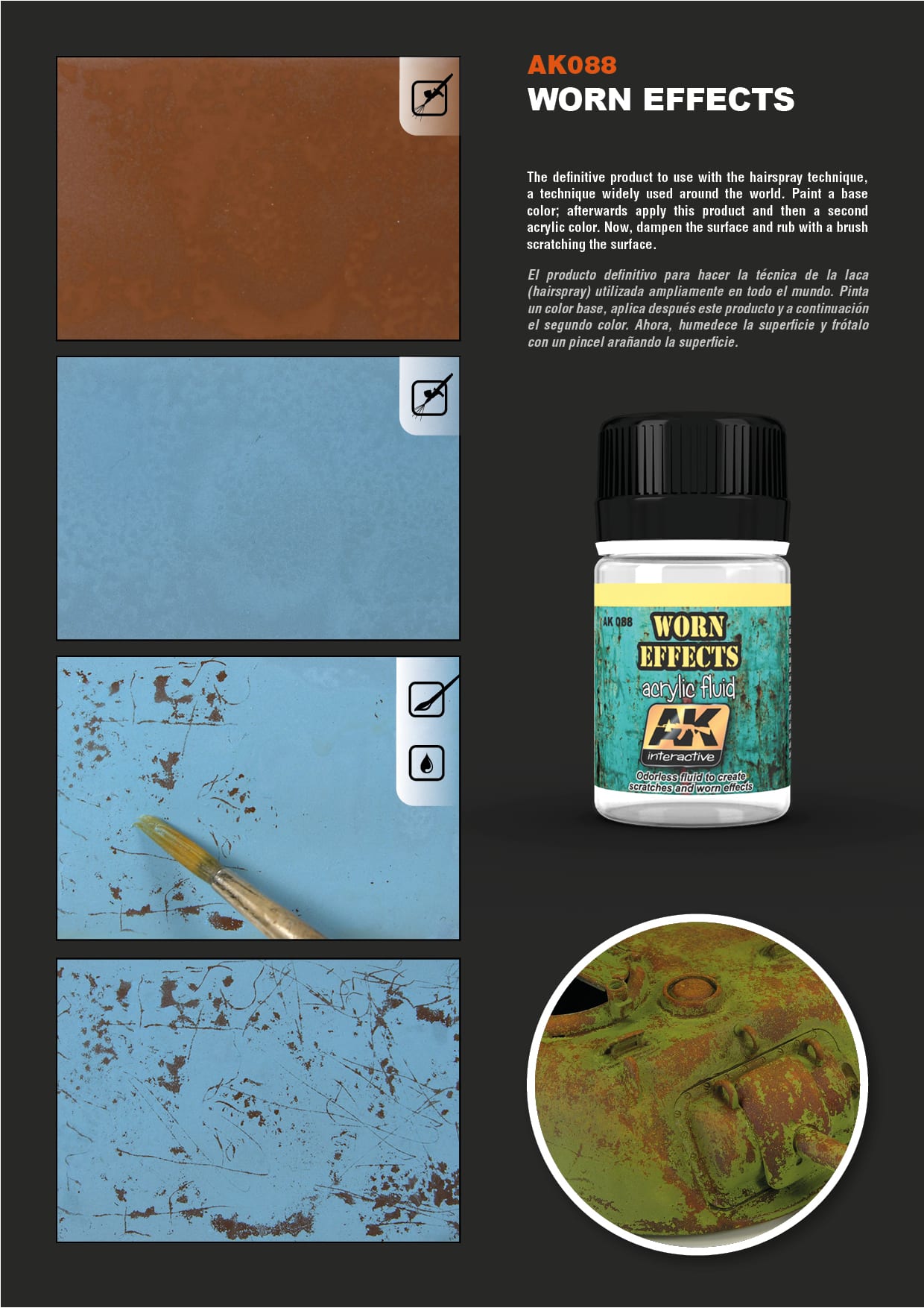 AK: 088 Worn Effects Acrylic Fluid