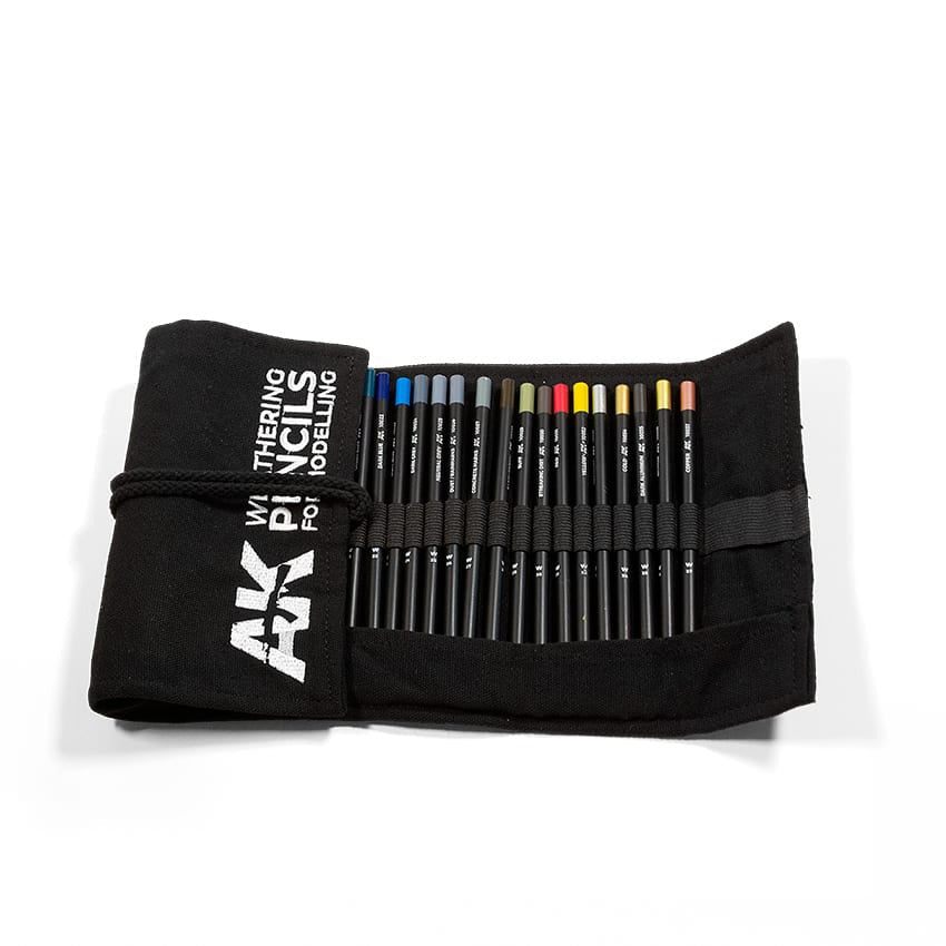AK: Weathering Pencil Full Range Cloth Case (All 37 Colors)