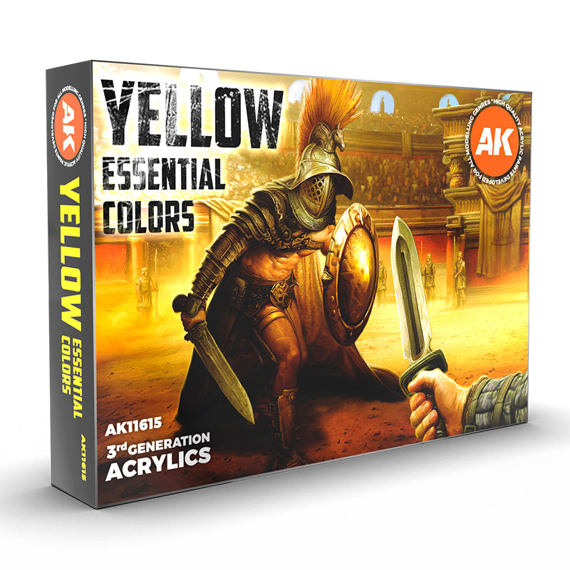 AK11615: Essential Colours - Yellow Paint Set