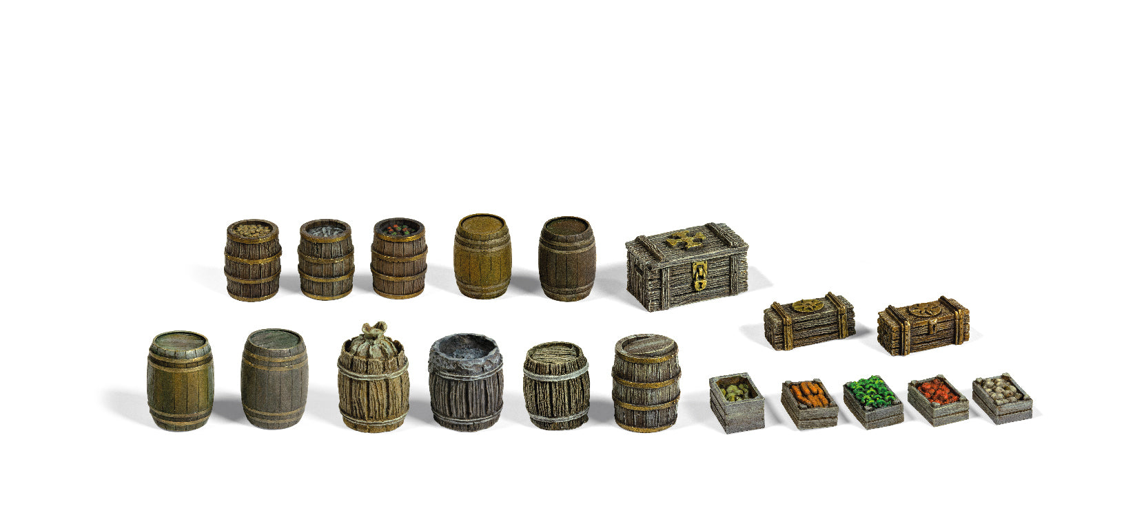 AK Scenography Wargame Set: Barrels & Boxes (30-35mm)