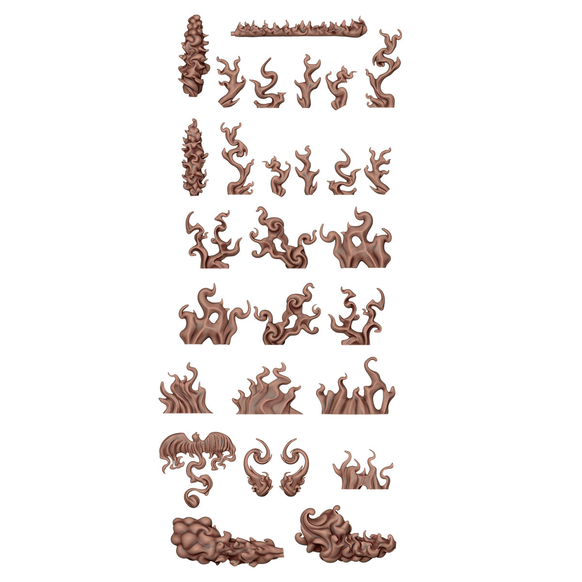 AK Basing Bits: Flame Spell (28 Pieces)