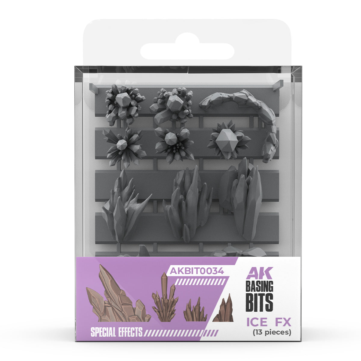 AK Basing Bits: Ice FX (13 Pieces)
