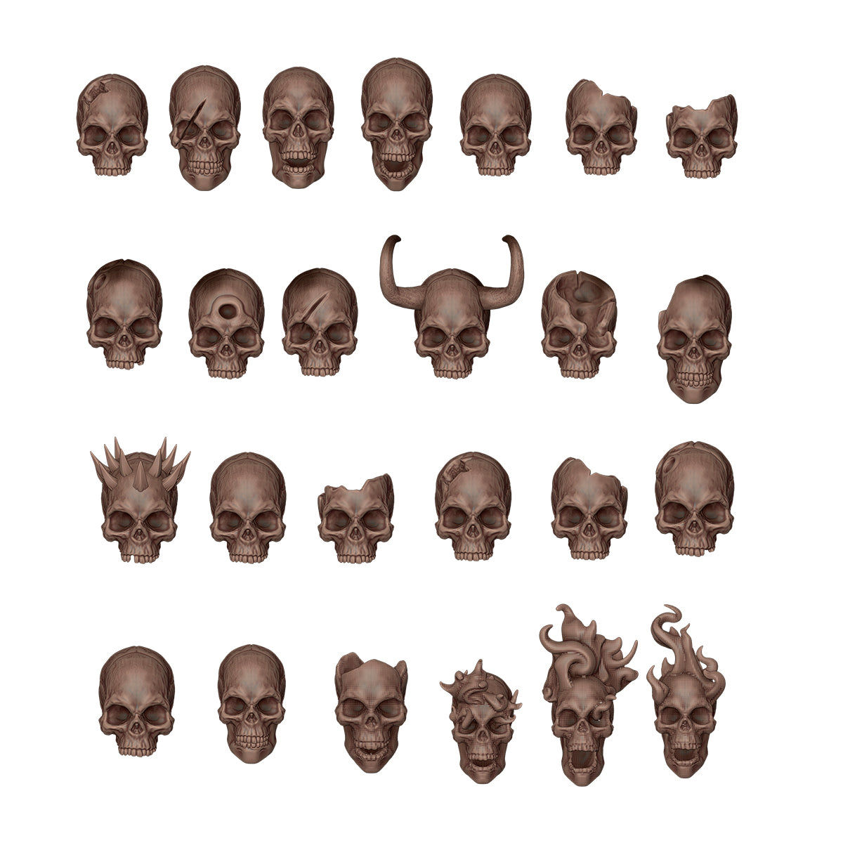 AK Basing Bits: Skulls (72 Pieces)