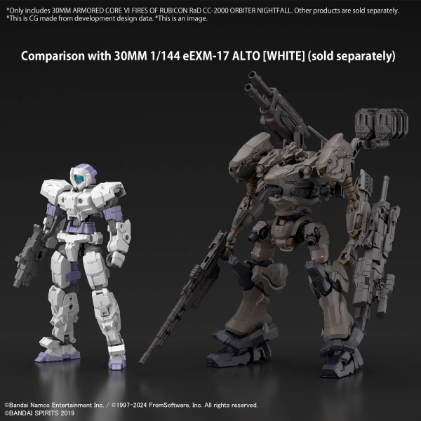 30MM Armored Core VI Fires of Rubicon RaD CC-2000 Orbiter Nightfall