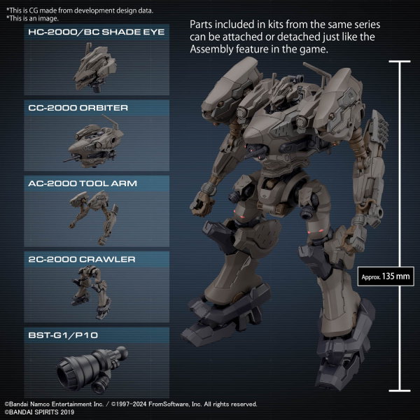 30MM Armored Core VI Fires of Rubicon RaD CC-2000 Orbiter Nightfall