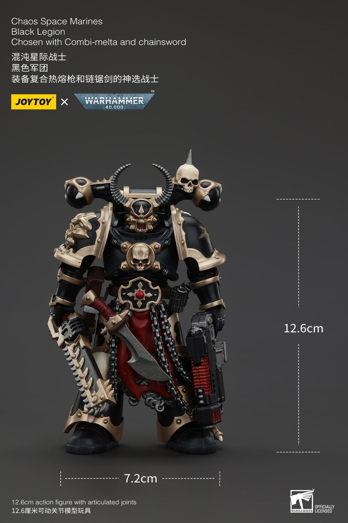 Joytoy: Chaos Space Marines Black Legion Chosen with Combi-melta and Chainsword