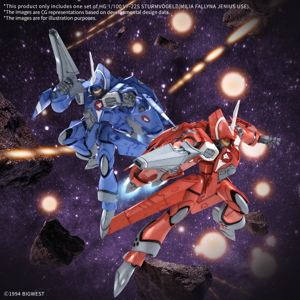 Bandai Macross: HG VF-22S Sturmvogel II (Milia Fallyna Jenius Use)