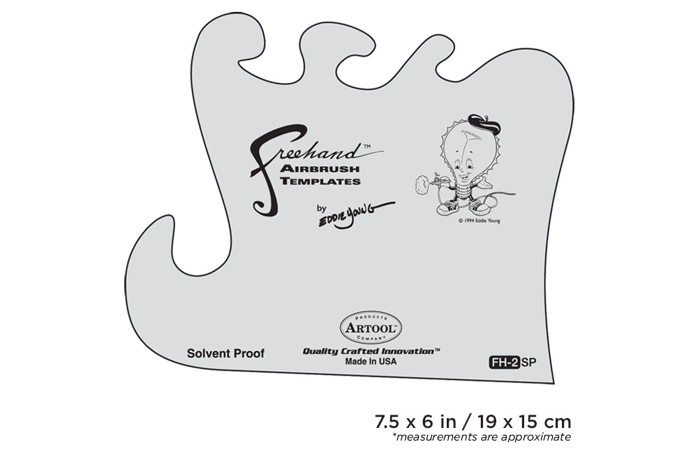 Iwata FH2SP Artool FH2 Freehand Airbrush Template by Eddie Young