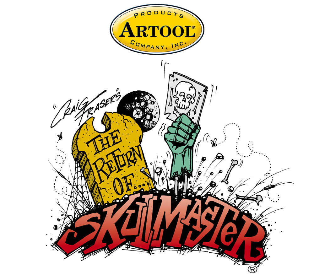 Iwata FHSK19SP Artool Return of Skullmaster Lucky 13 Freehand Airbrush Template by Craig Fraser