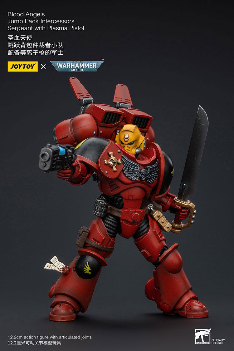 Joytoy: Blood Angels Jump Pack Intercessors Sergeant With Plasma Pistol