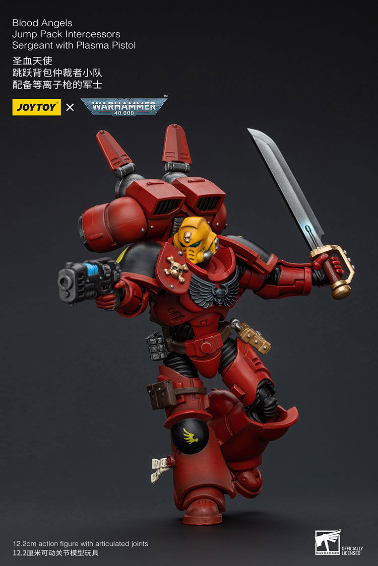 Joytoy: Blood Angels Jump Pack Intercessors Sergeant With Plasma Pistol