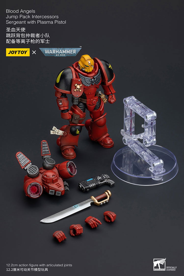 Joytoy: Blood Angels Jump Pack Intercessors Sergeant With Plasma Pistol